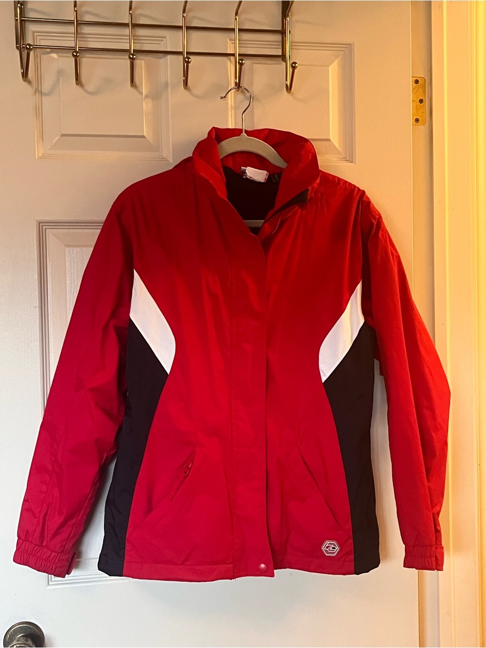 German Brand FR Red Women's M Colorblock Ski/Snowboard Jacket Contrast Panels
